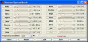 Screenshot of PRANA filter setting window