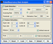 Screenshot of PRANA Respiration Analysis plug-in